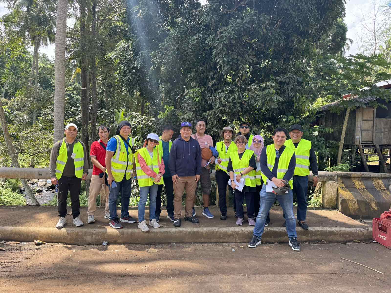 Socio-economic survey team group photo near community area